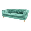 Ver imagem 1 de Dois Sofás Chesterfield Duque 3 lugares 1,80 - Suede Acqua / sala de estar, recepção, barb