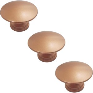 Kit 3 Puxadores 200 Tucson Ponto Cobre para Móveis Armários e Gavetas