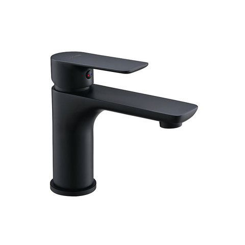 Torneira Misturador Monocomando Preto Fosco Redondo Para Banheiro M0105P Harmony Misturador Baixo M0