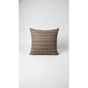 Ver imagem 3 de Kit 2 Almofadas Decorativas 50x50 Marrom: Lisa Linho + Geométrica (kit Duda & Olivia)