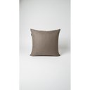 Ver imagem 1 de Kit 2 Almofadas Decorativas 50x50 Marrom: Lisa Linho + Geométrica (kit Duda & Olivia)