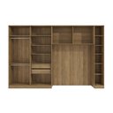 Ver imagem 3 de Quarto Modular Kappesberg Adapt Nogueira/azul Profundo 4 Peças 376cm