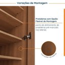 Ver imagem 6 de Sapateira Planejada 2 Portas Hera CabeCasa MadeiraOriginals Marrom/Louro/Cinza