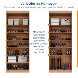 Sapateira Modular 2 Portas Hera Cabecasa MadeiraMadeira - 7