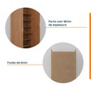 Ver imagem 5 de Sapateira Planejada 2 Portas Hera CabeCasa MadeiraOriginals Marrom/Louro/Cinza