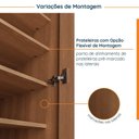 Ver imagem 6 de Sapateira Planejada 2 Portas Hera CabeCasa MadeiraOriginals Marrom/Louro/Cinza