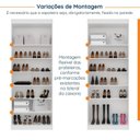 Ver imagem 7 de Sapateira Planejada 2 Portas Hera CabeCasa MadeiraOriginals Branco/Algodão/Cinza