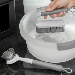 Kit Acessórios de Limpeza 5 Peças Flow Bege Fechado - 5