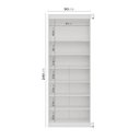 Ver imagem 3 de Sapateira Planejada 2 Portas Hera CabeCasa MadeiraOriginals Branco/Geada/Louro/Cinza