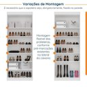 Ver imagem 7 de Sapateira Planejada 2 Portas Hera CabeCasa MadeiraOriginals Branco/Geada/Louro/Cinza