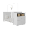 Berço Cômoda com Colchão Incluso Meu Bebê Multimóveis FG4013 Branco - 2