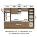 Ver imagem 4 de Armário de Cozinha Completa 330cm Rustic Glamy Madesa 03