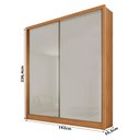 Ver imagem 2 de Guarda Roupa Casal Dante 2 Portas 3 Gavetas Cinamomo Fendi - Novo Horizonte