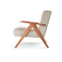 Ver imagem 6 de Poltrona Braço de Madeira Laguna Linho Nude 100