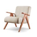 Ver imagem 3 de Poltrona Braço de Madeira Laguna Linho Nude 100