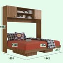 Ver imagem 3 de Cama Articulável Horizontal Casal com Aéreo Dallas