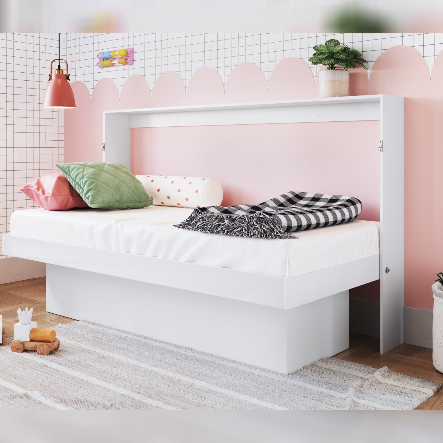 Mini Cama Articulável Horizontal Solteiro com Mesa de Estudo Young - 1