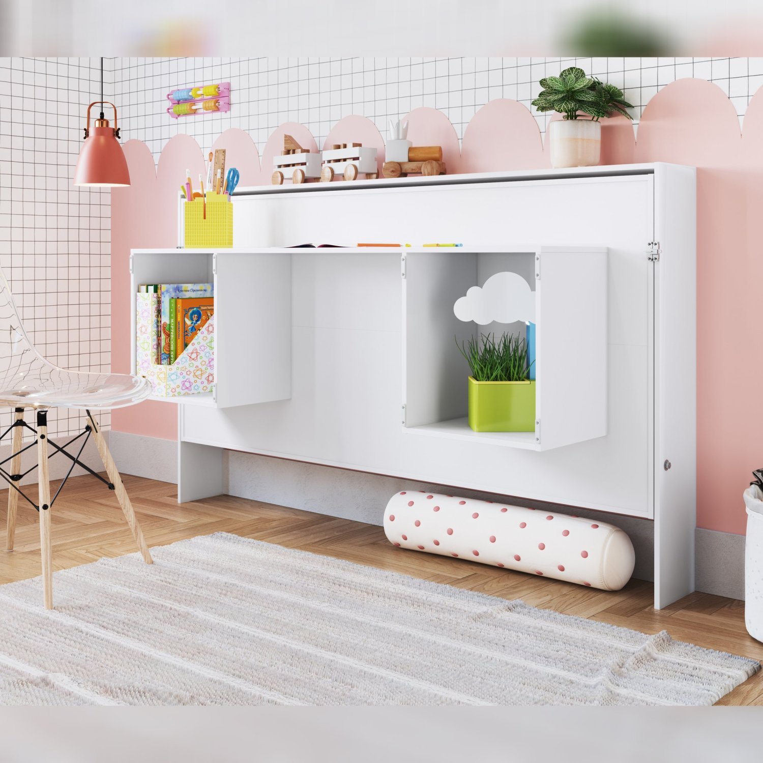 Mini Cama Articulável Horizontal Solteiro com Mesa de Estudo Young - 4