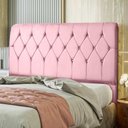 Ver imagem 3 de Cabeceira Estofada Box Casal Málaga 1,40cm Vamfer Estofados Suede Cinza Claro