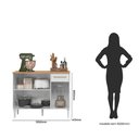 Ver imagem 3 de Balcão de Cozinha 3 Portas 1 Gaveta Mariah Compacto e Resistente