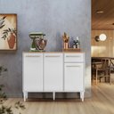 Ver imagem 1 de Balcão de Cozinha 3 Portas 1 Gaveta Mariah Compacto e Resistente