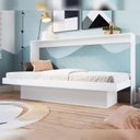 Ver imagem 1 de Cama Articulável Horizontal Solteiro Juvenil com Estação de Trabalho 90 Latino Branco