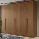 Ver imagem 1 de Guarda Roupa Casal 232cm 6 Portas 4 Gavetas Zain Jatobá S01 - Mpozenato