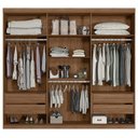 Ver imagem 5 de Guarda Roupa Casal 232cm 6 Portas 4 Gavetas Zain Jatobá S01 - Mpozenato