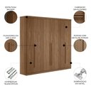 Ver imagem 3 de Guarda Roupa Casal 232cm 6 Portas 4 Gavetas Zain Jatobá S01 - Mpozenato