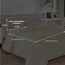 Ver imagem 4 de Jogo de Cama Soft Conforto Casal Queen 5 Peças Bege Casa Dona
