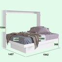 Ver imagem 3 de Cama Articulável Horizontal Casal com Estação de Trabalho 140 Latino Branco
