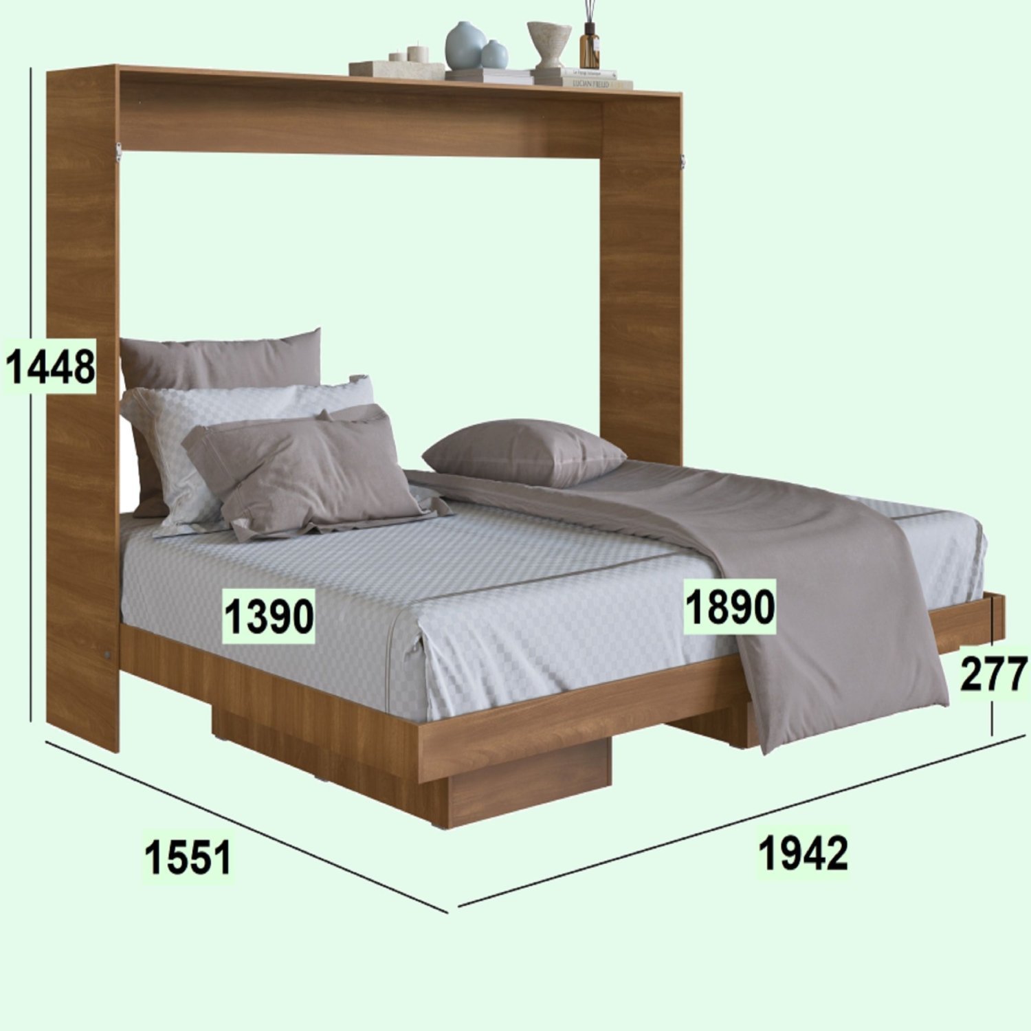 Cama Casal Articulável Horizontal Dallas | MadeiraMadeira