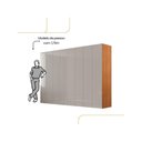 Ver mais imagens de Guarda Roupa Casal Alpes Mdf 8 Portas e 4 Gavetas Moderna Naturalle/off White
