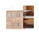 Ver imagem 7 de Guarda Roupa Casal Alpes Mdf 8 Portas e 4 Gavetas Moderna Naturalle/off White