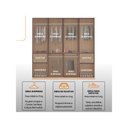 Ver imagem 3 de Guarda Roupa Casal Alpes Mdf 8 Portas e 4 Gavetas Moderna Naturalle/off White