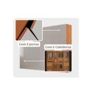 Ver imagem 6 de Guarda Roupa Casal Alpes Mdf 8 Portas e 4 Gavetas Moderna Naturalle/off White