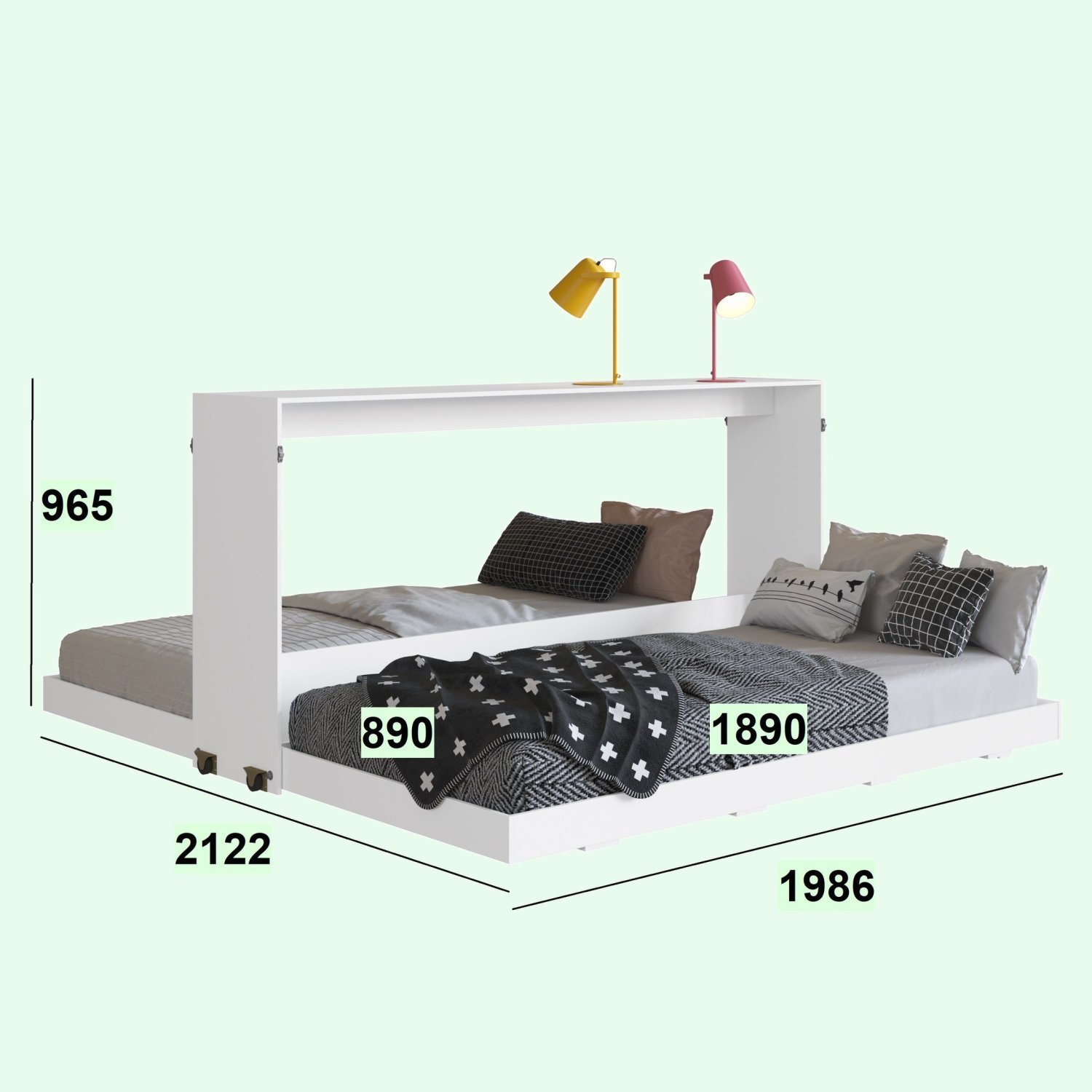 Cama Dupla Articulável Horizontal Solteiro Phoenix - 3