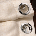 Ver imagem 3 de Cortina Tecido Linho Flamê Off White Ilhós Cromado - 3,00x2,40 Abertura Lateral