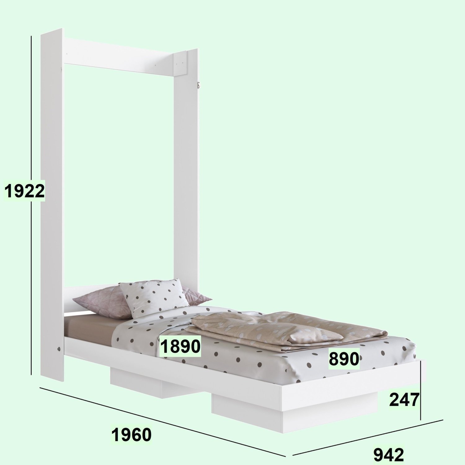 Cama Articulável Vertical Solteiro Vancouver - 3
