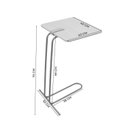 Ver imagem 3 de Mesa de Apoio Lateral 70 x 40 cm Luna Cinamomo e Preto