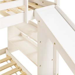 Beliche Solteiro Queen Montessoriano Cabana Family com Escorregador e Estante Casatema - 7
