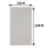 Tapete Jacquard Sala Antideslizante Casablanca 1,32x2,00 Metros Bege Casa Dona - 3