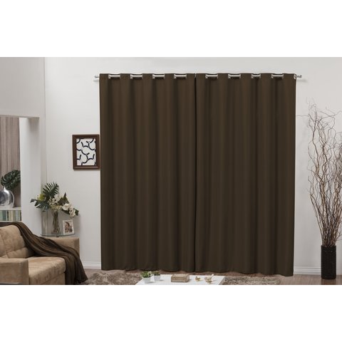Cortina Blackout em Tecido 3,00x2,75 Marrom
