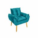 Ver imagem 4 de Kit 2 Poltronas Decorativa Estofada Sala Quarto Escritório Opala Madeira
