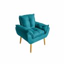 Ver imagem 6 de Kit 2 Poltronas Decorativa Estofada Sala Quarto Escritório Opala Madeira