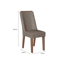 Conjunto Rubi Gold 183x90cm com 8 Cadeiras - 4 Conjunto Rubi Gold 183x90cm com 8 Cadeiras - 4