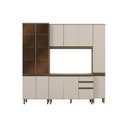 Ver imagem 2 de Cozinha Compacta 4 Peças 100% MDF com Cristaleira e Paneleiro Connect