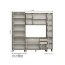 Ver imagem 3 de Cozinha Compacta 4 Peças 100% MDF com Cristaleira e Paneleiro Connect