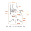 Ver imagem 2 de Cadeira Office Diretor Pretoajustavel e Ergonomica com Nr 17 Montana