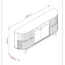 Ver imagem 5 de Conjunto Buffet Mônaco Cristaleira Moss com Porta em MDF Curvo em LED Cumaru/Opala